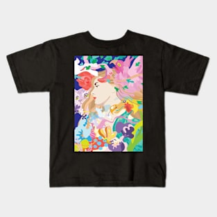 Alice in Wonder Garden Kids T-Shirt